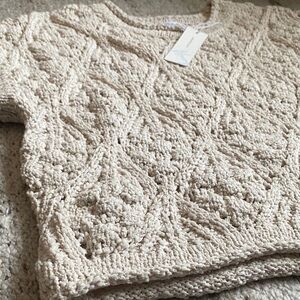 Bluivy Women's Textured Knit Sweater in Cream